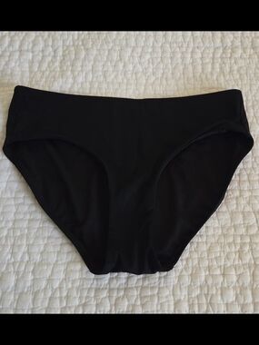 Athleta Mid Rise Black Bikini Bottoms - Clean Seamless Style